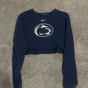 Nike Women's Navy Blue Crop Top